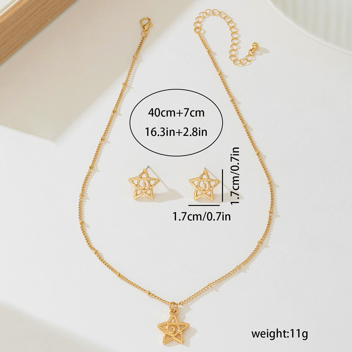 Planderful Vienna Verve Women's Star Spiral Jewelry Set