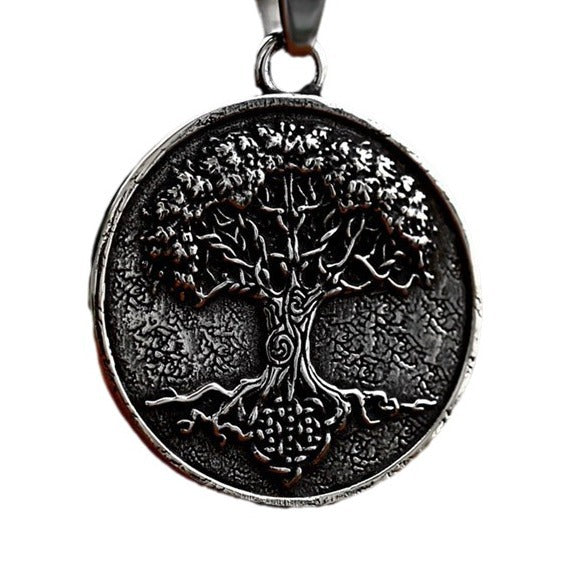 Nordic Viking Tree of Life Titanium Steel Pendant for Men - Wholesale Stainless Steel Jewelry