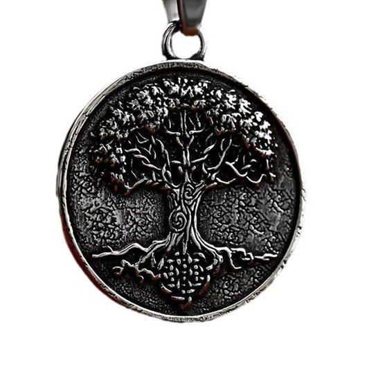 Nordic Viking Tree of Life Titanium Steel Pendant for Men - Wholesale Stainless Steel Jewelry