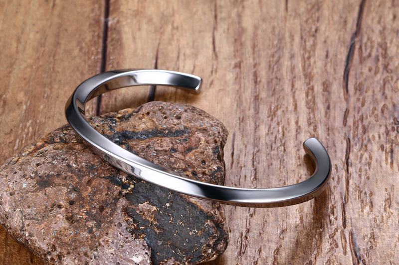 Square Line Retro Stainless Steel Spiral Twist Opening Women's Bracelet Men's Bracelet Couple Korean Version Bracelet