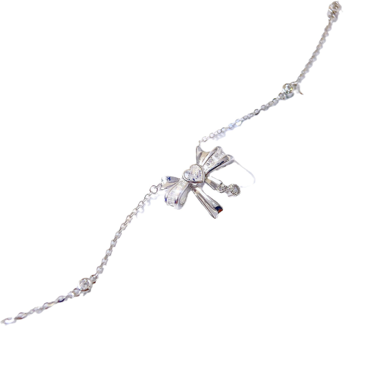 Bow Female S925 Sterling Silver Women's Pendant Necklace