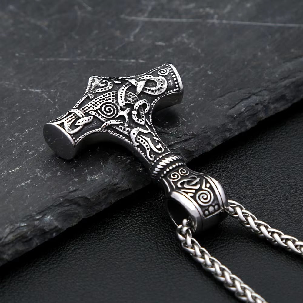 Vintage Viking Stainless Steel Men's Pendant Necklace