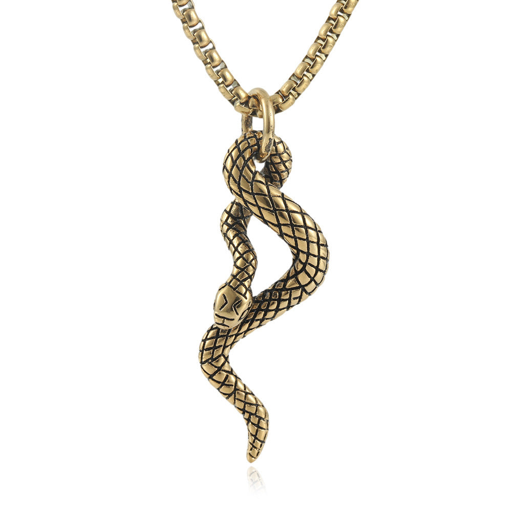 European And American Stainless Steel Multi-Snake Pendant