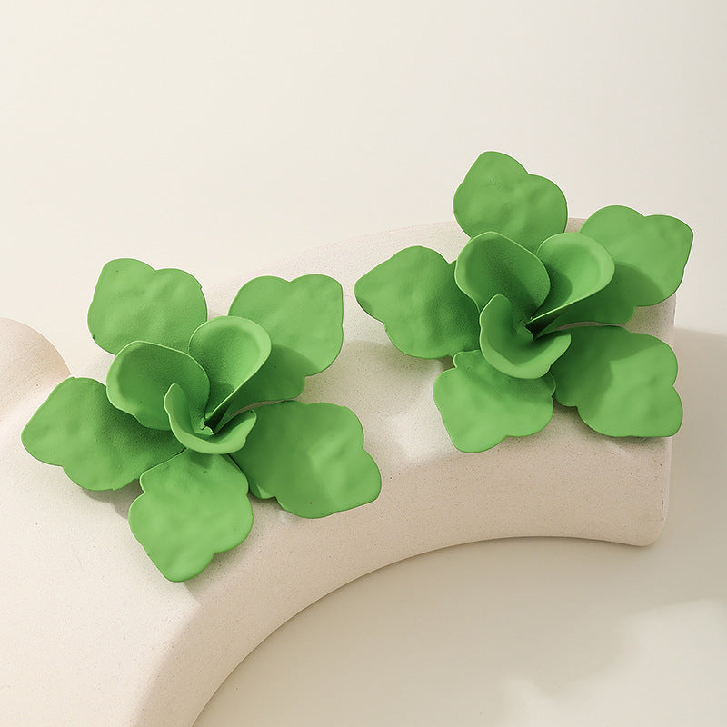 Planderful Vienna Verve Earrings – Exaggerated Big Flower Design
