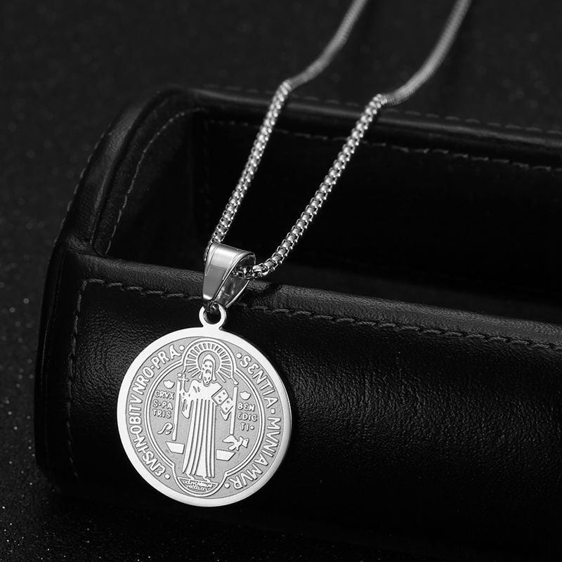 Stainless Steel Necklace – Elegant Benedict Pendant