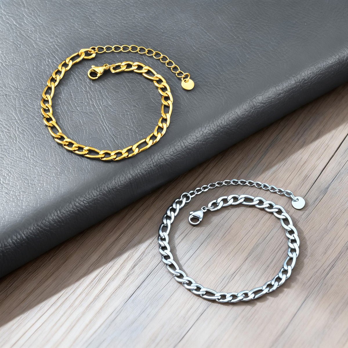 Three To One NK Stainless Steel Bracelet for Men