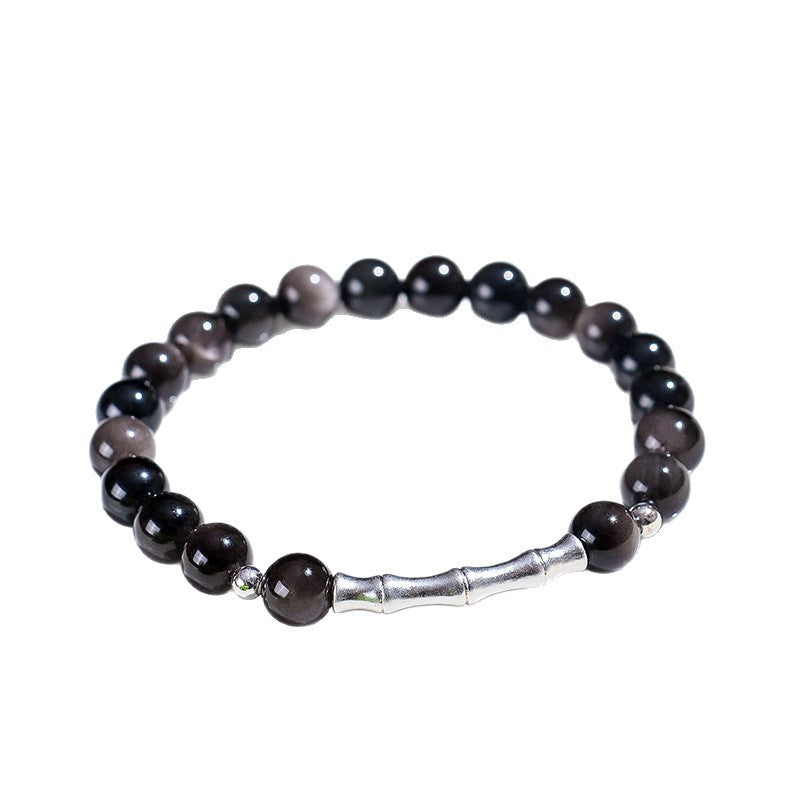 Planderful Fortune's Favor Bracelet – Elegant Obsidian and Opal Design