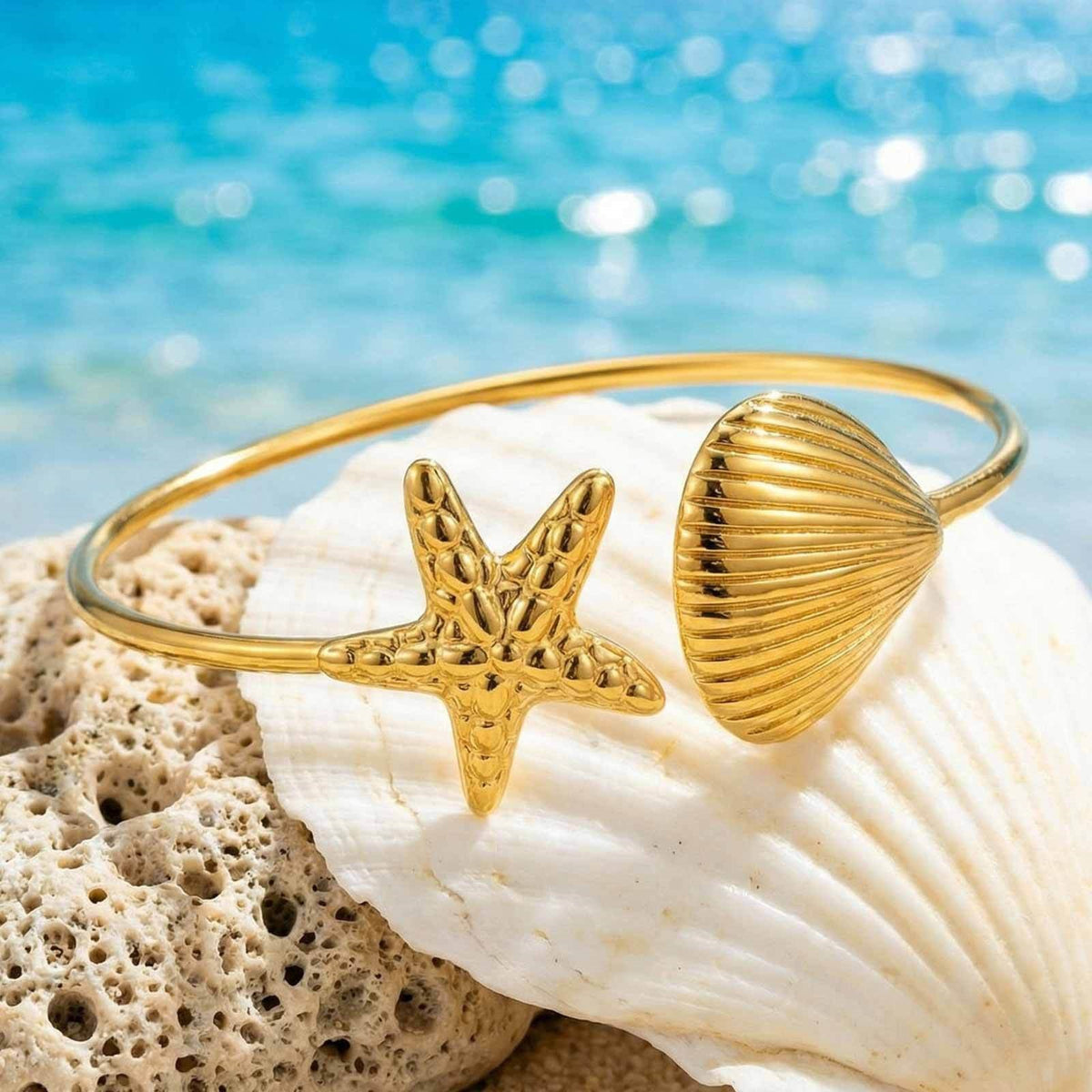 Shell Adjustable Stainless Steel Bracelet Unisex