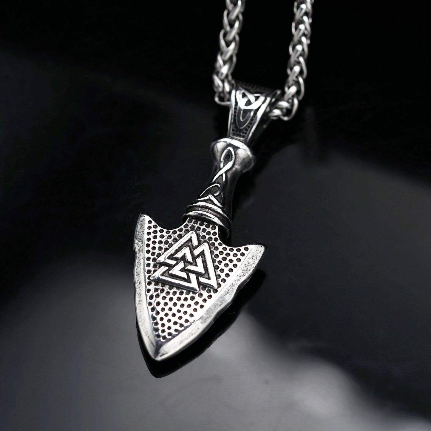 Steel Necklace – Vintage Viking Rune Pendant