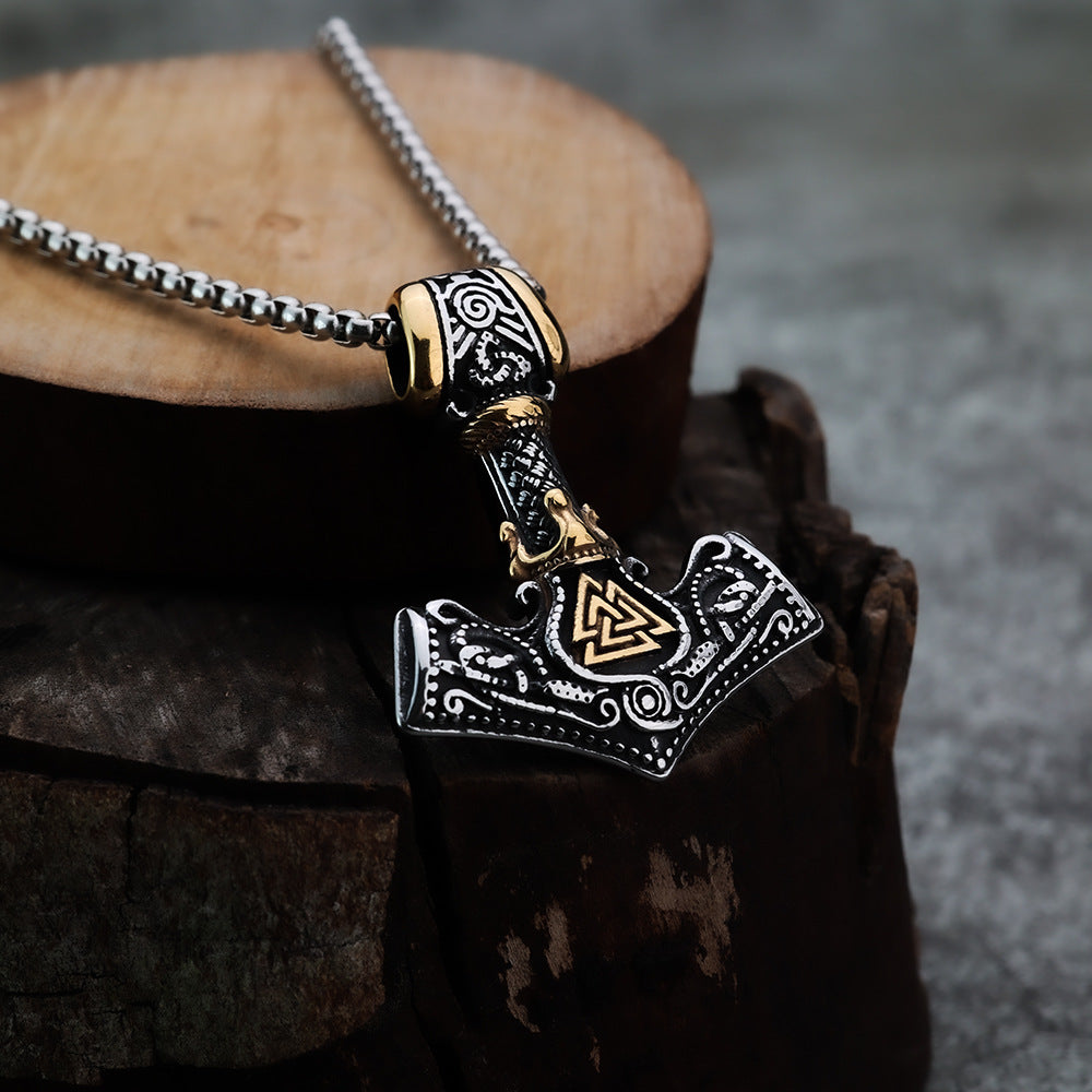 Cross-Border New Nordic Viking Pendant Titanium Steel Jewelry for Men