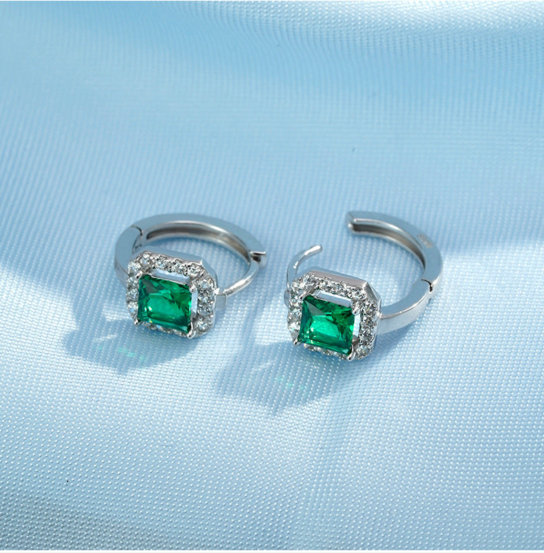 Stud Earrings Wholesale S925 Sterling Silver Zircon Luxury