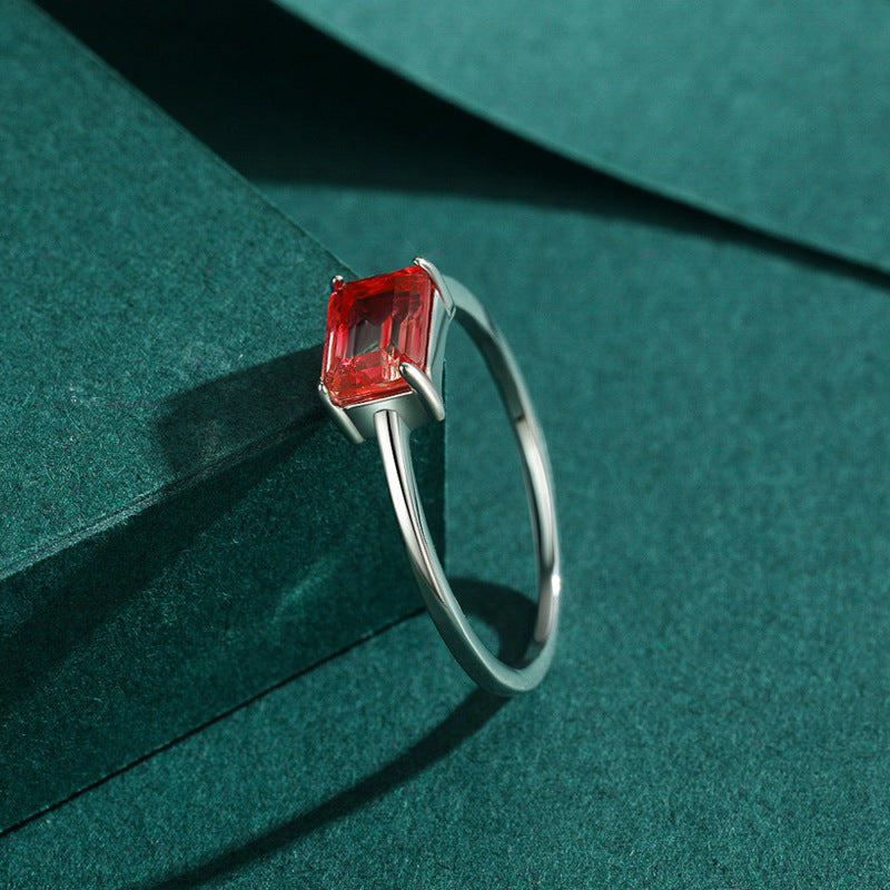 Elegant Sterling Silver Watermelon Tourmaline Ring for Women