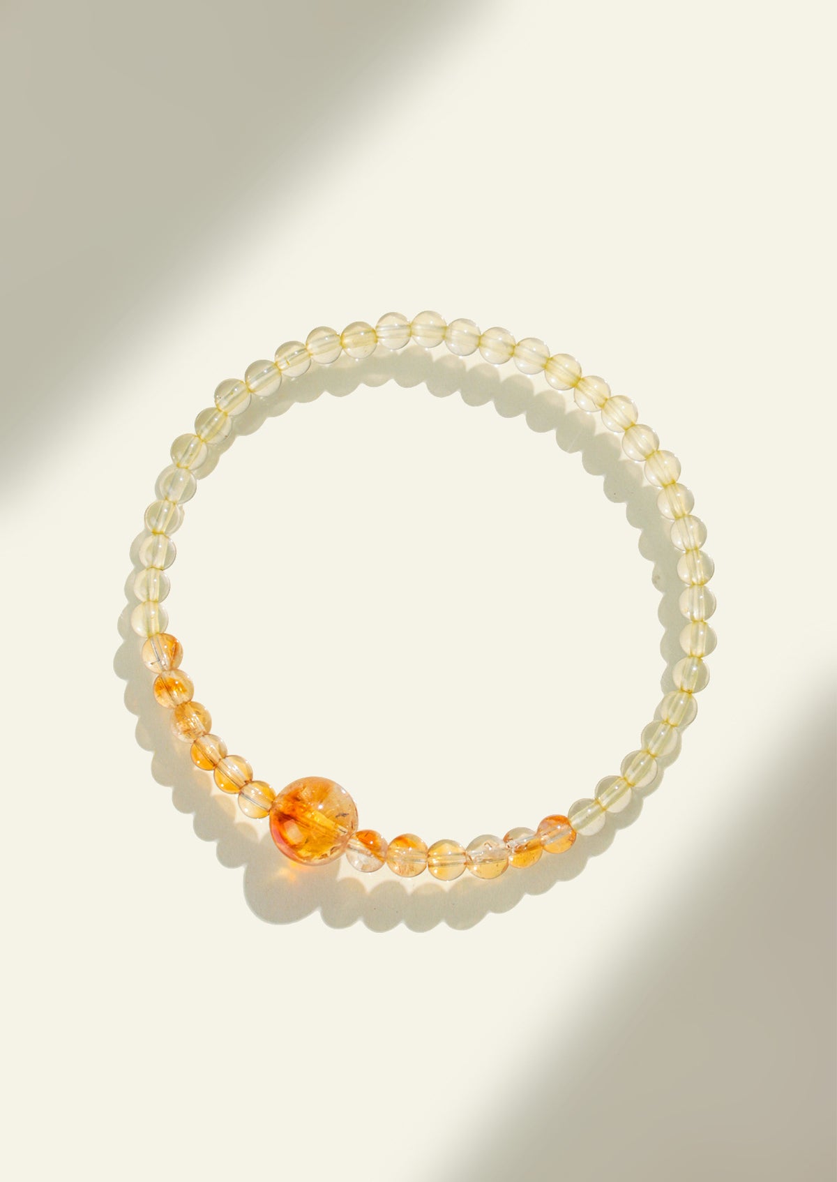 4 mm Citrine & Green Rutilated Quartz Bracelet