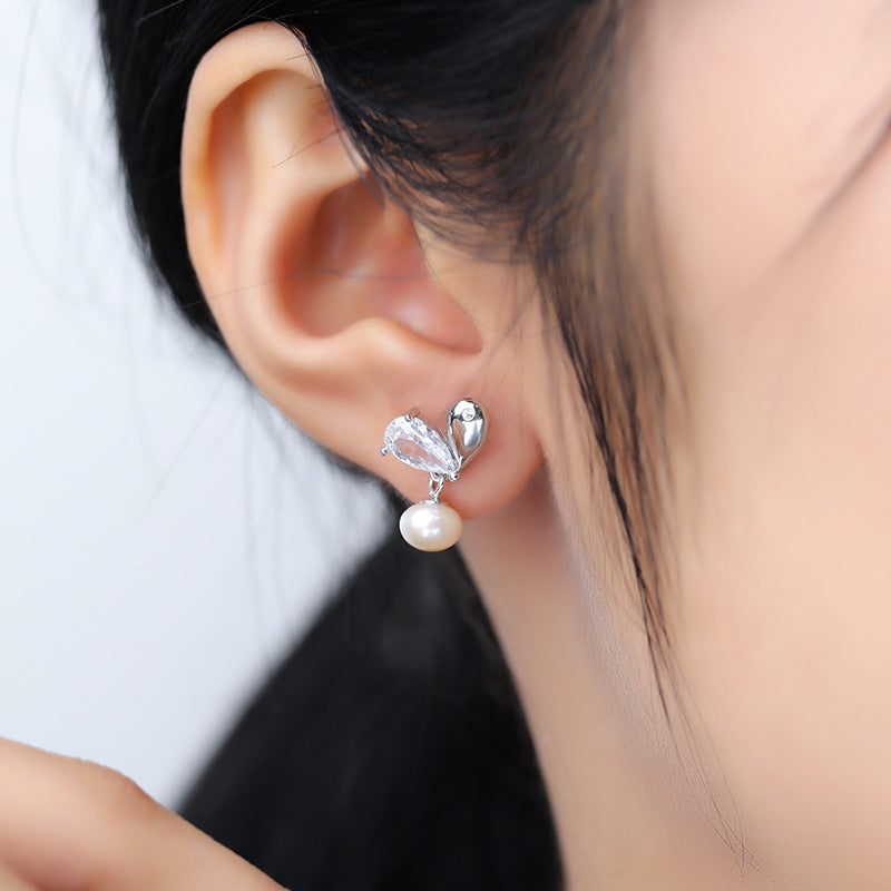 Pearl Love 925 Sterling Silver Women's Earrings
