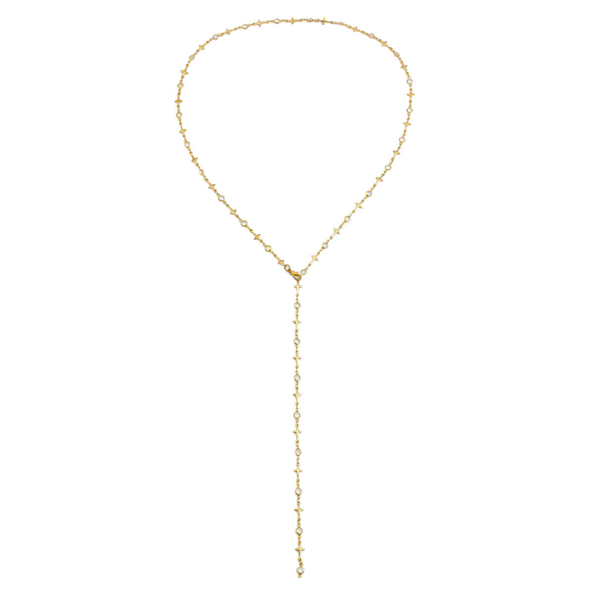 Cross & Star Tassel Layered Long Necklace