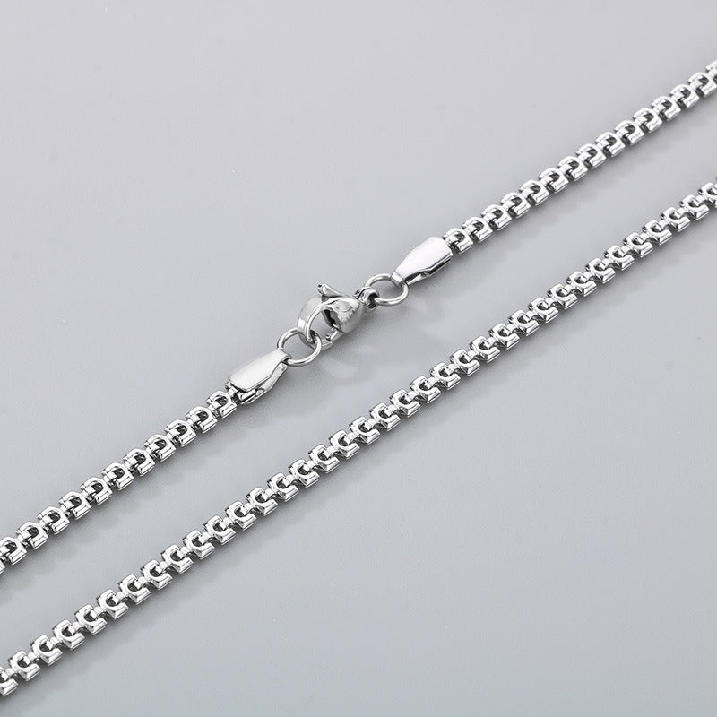 Light Women's Stainless Steel Multi-Size Fishbone Chain Men's And Women's Necklaces Titanium