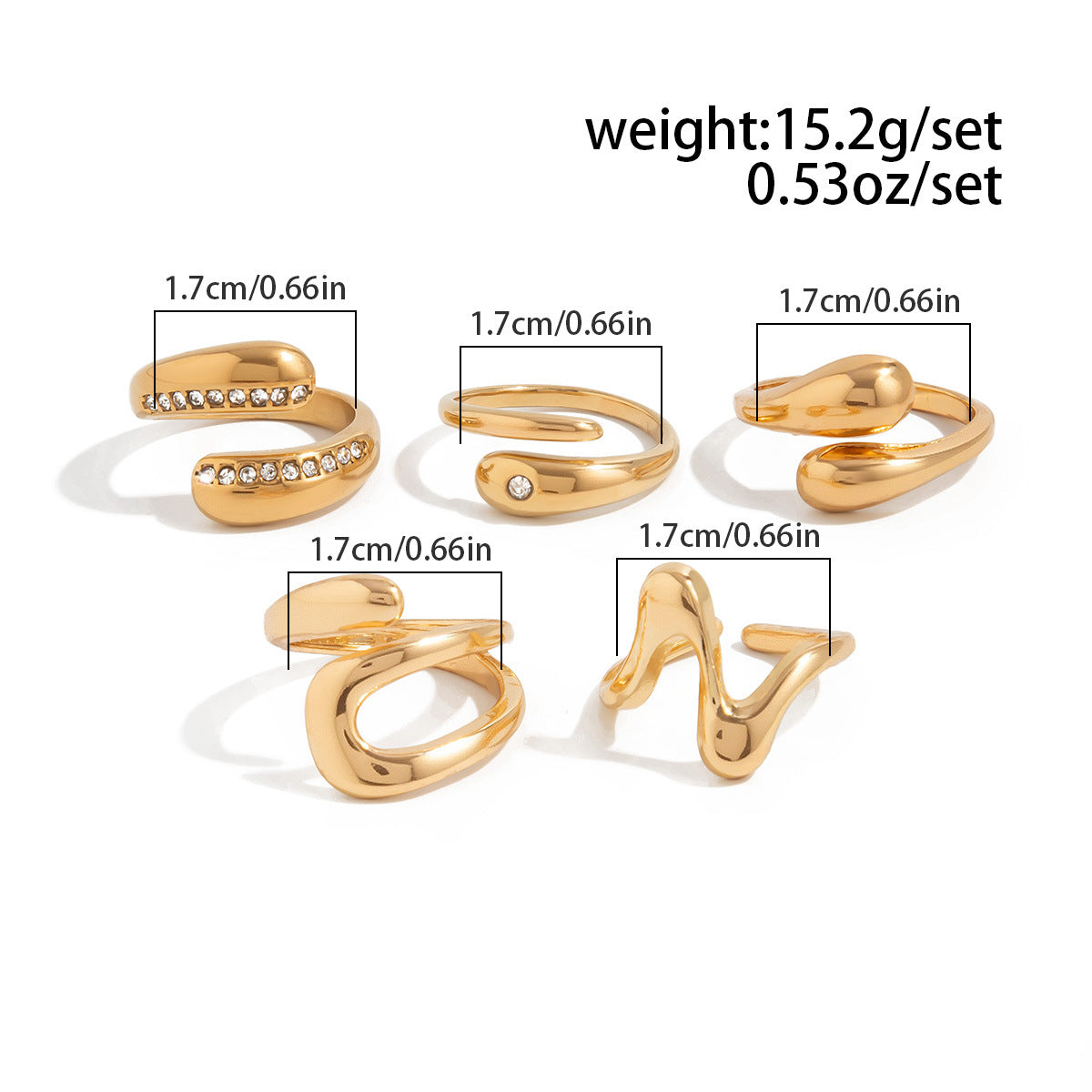Planderful Vienna Verve Open Joint Ring For Women With Zircon Accent Minimalist Statement Jewelry