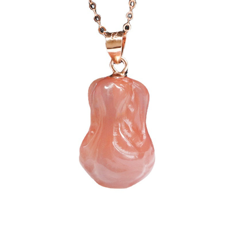 Yanyuan Agate Cabbage 925 Silver Pendant — No Chain