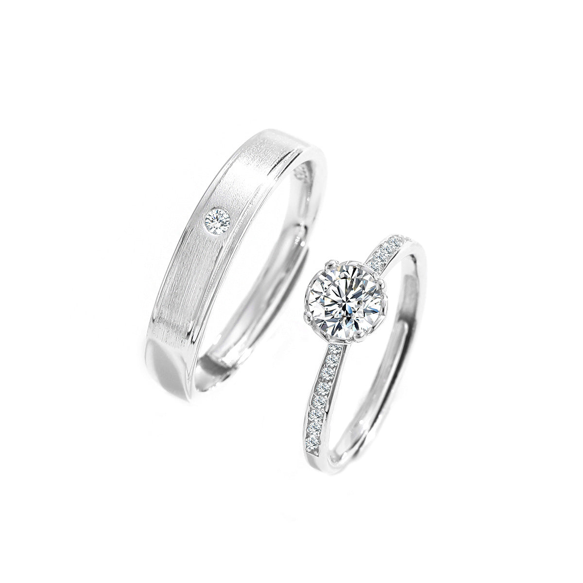 Planderful Everyday Genie – Elegant S925 Sterling Silver Couple Rings for Love