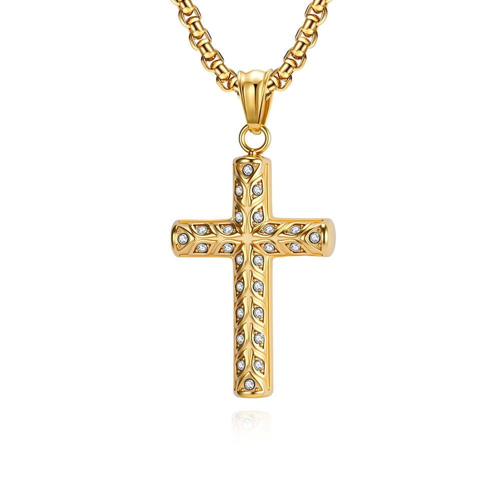 Stainless Steel Cross Vintage Necklace