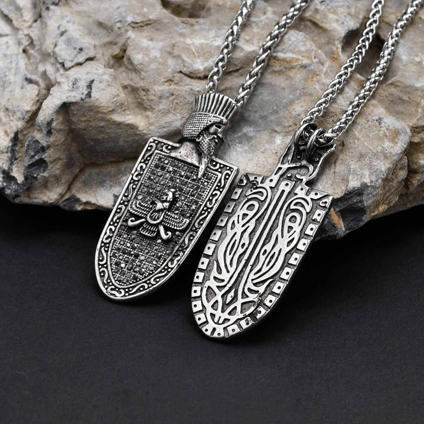 Planderful Personalized Cultural Pendant For Men Gun Metal