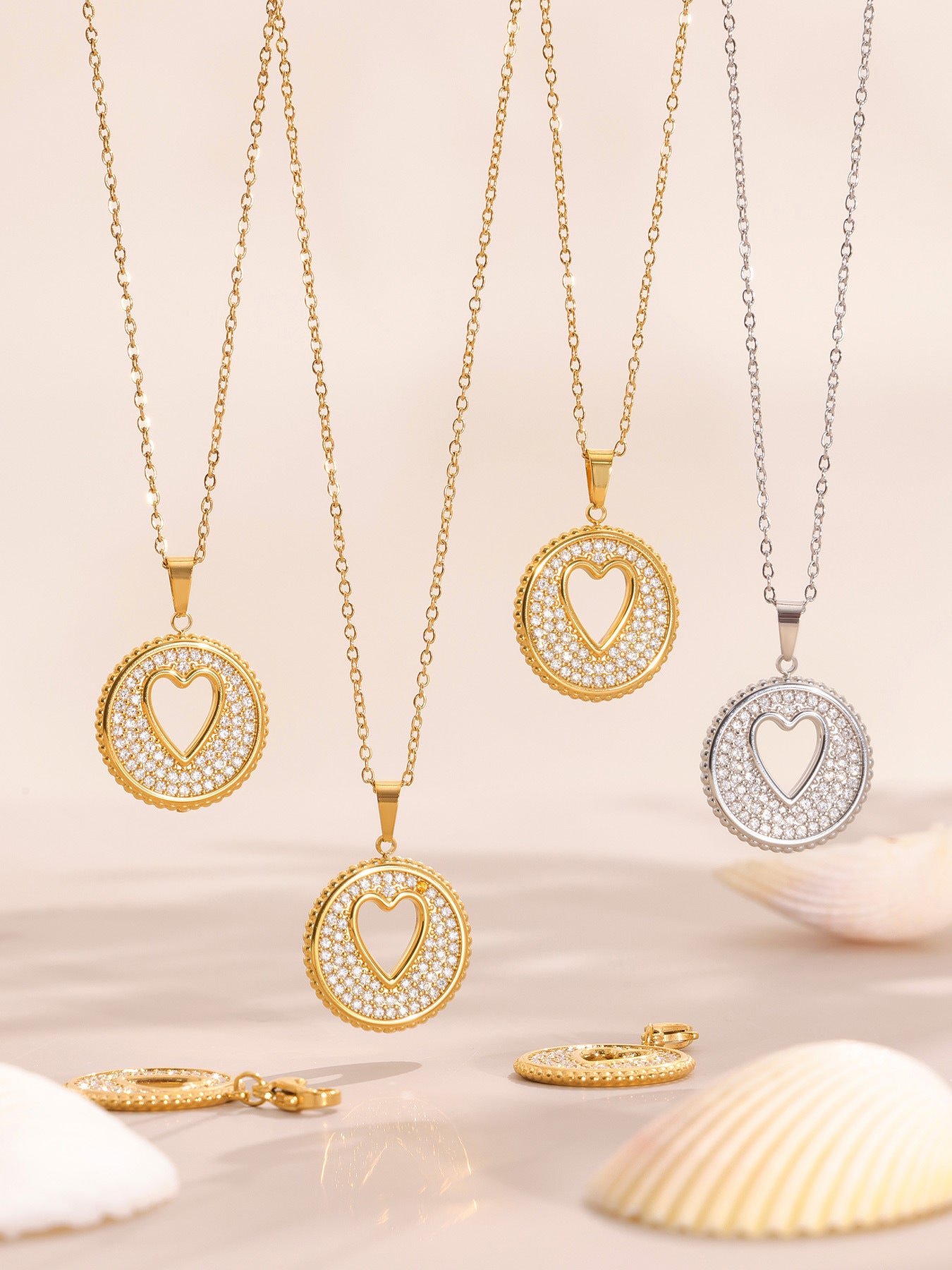 Planderful Women Collarbone Necklace Zircon 18K Gold Plated