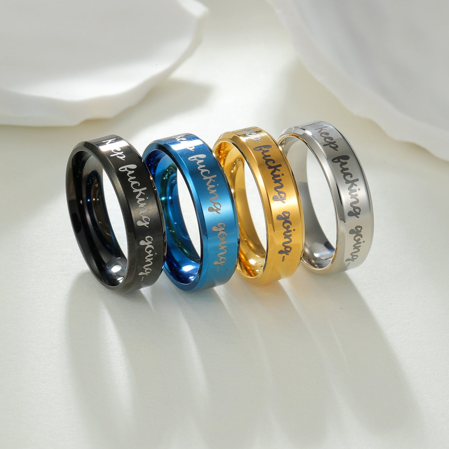 Planderful Titanium Steel Ring Unisex Everyday Genie Durable Smooth Fashion Band For Men Women