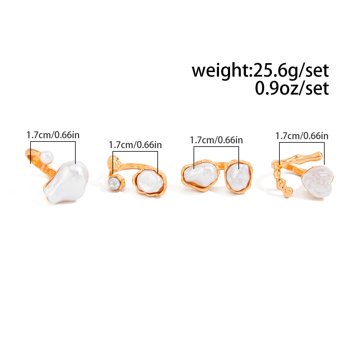 Planderful Imitation Pearl Ring Retro Baroque Statement Jewelry For Women Elegant Vintage Inspired