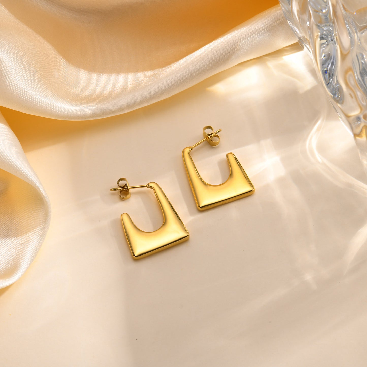 Personalized Fashion Earrings 18K Gold U-Earrings For Women