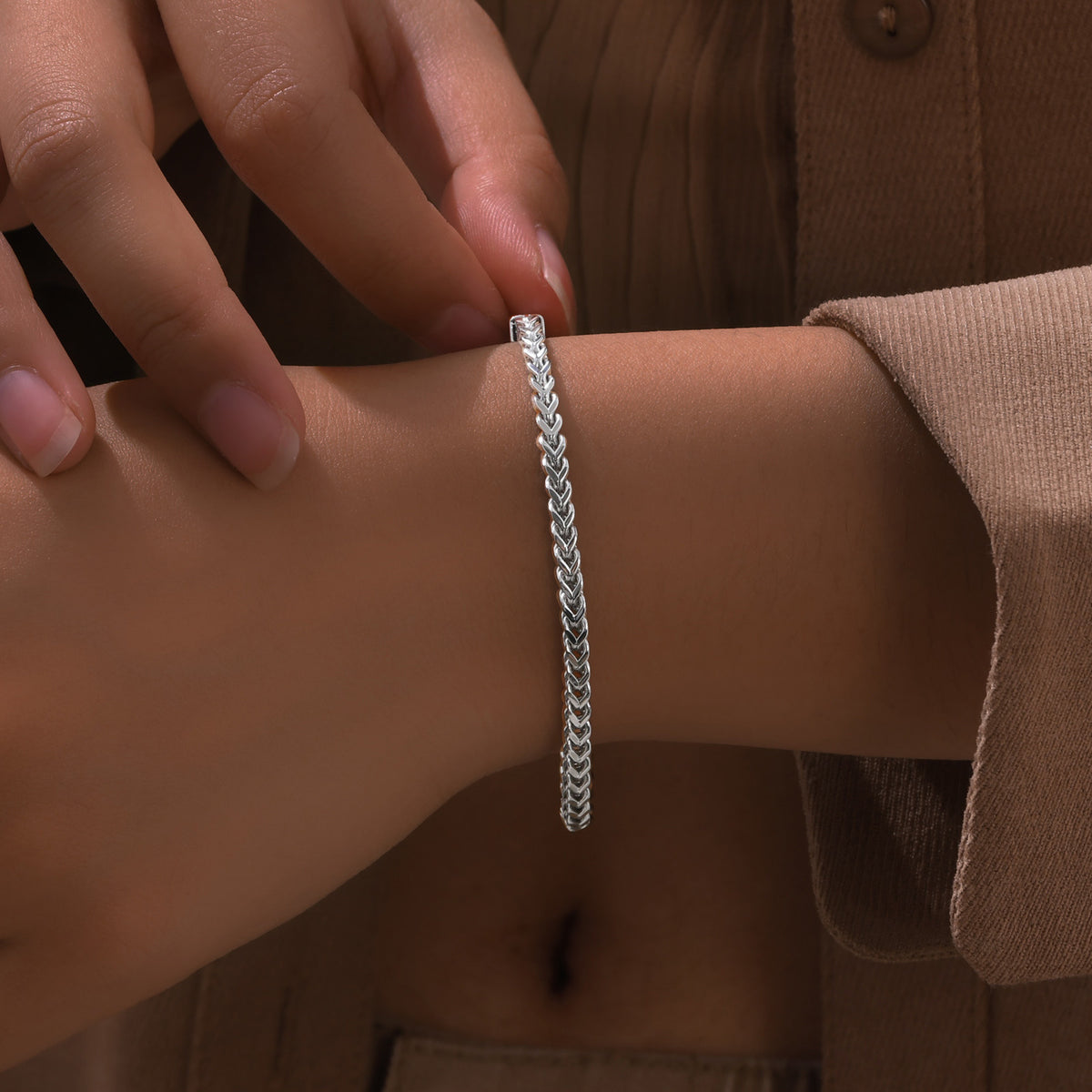 Geometric Stainless Steel Bracelet for Women