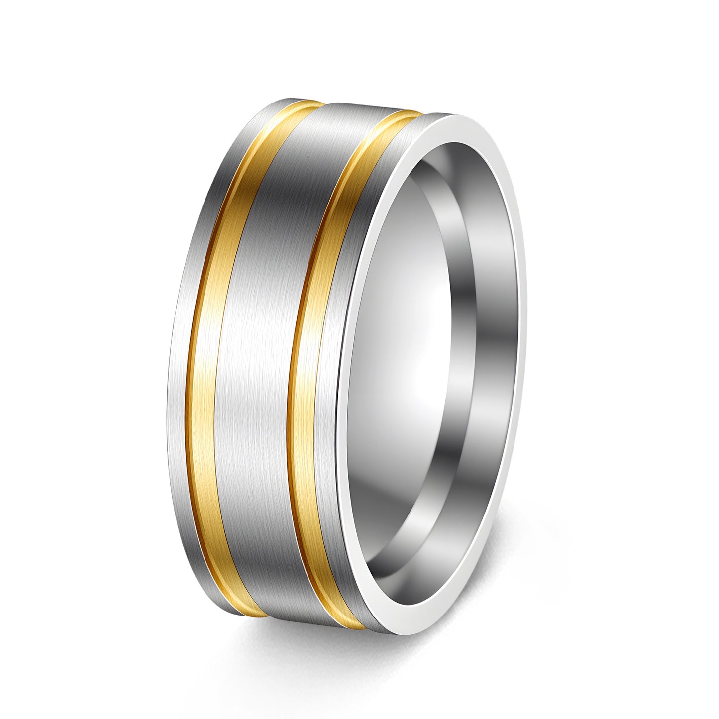 Stainless Steel 8mm Matte Ring For Men Unisex Everyday Genie By Planderful Collection Durable Protection