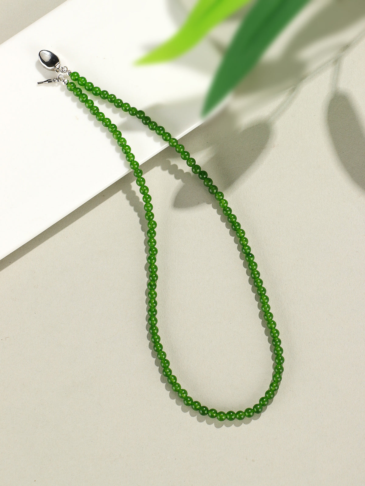 Chalcedony Round Bead Necklace