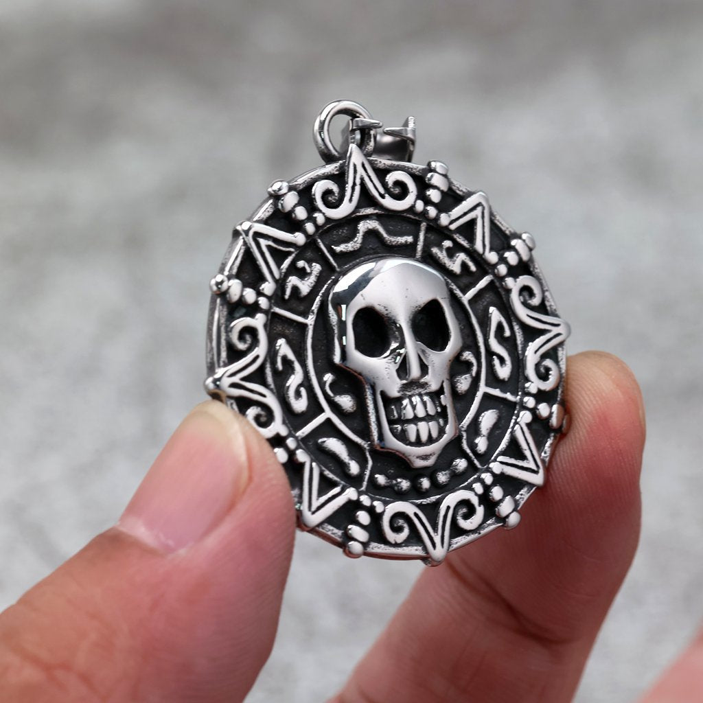 Vintage Skull Stainless Steel Pendant Necklace