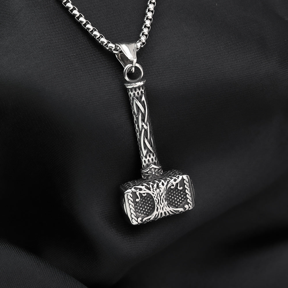 Hip-Hop European And American Neckwear Viking Hammer Pendant Necklace Wholesale