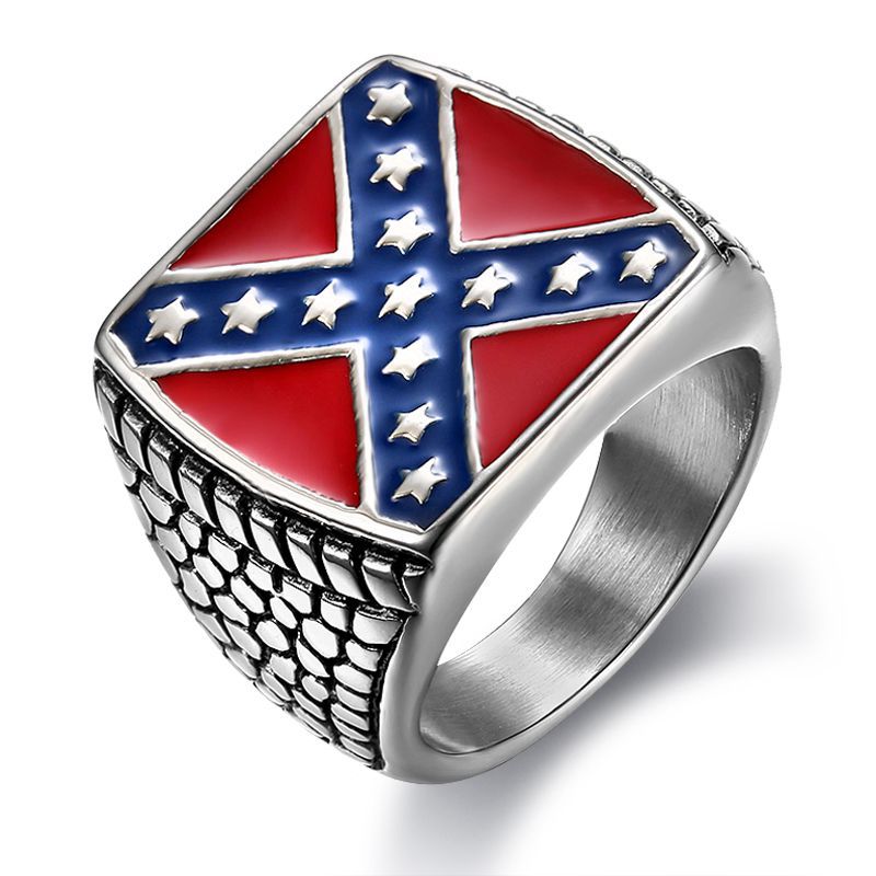 Hip Hop Ring Stainless Steel Five Pointed Star Epoxy By Everyday Genie For Men Polished Durable