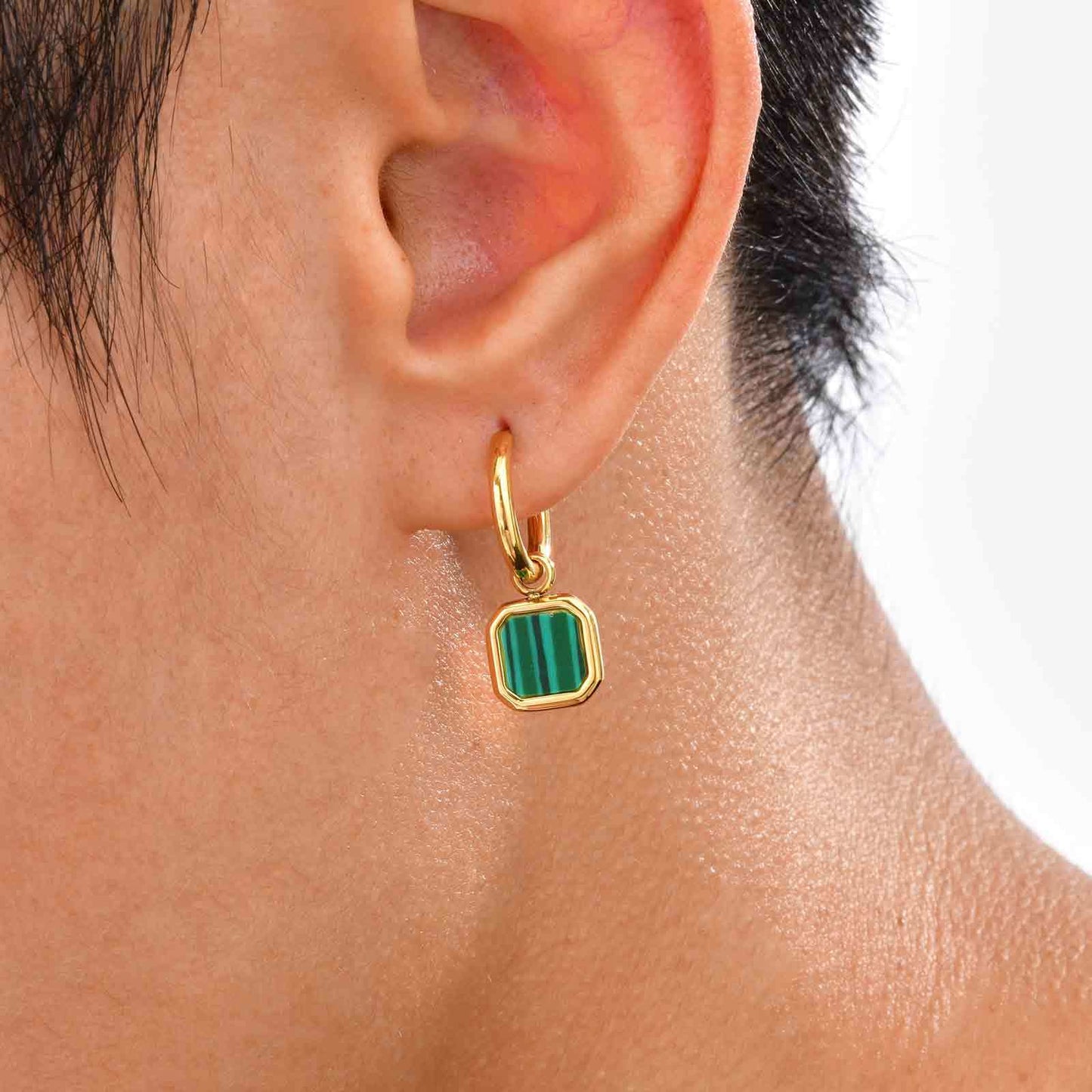 Planderful Stainless Steel Earrings Unisex Bold Tiger Eye