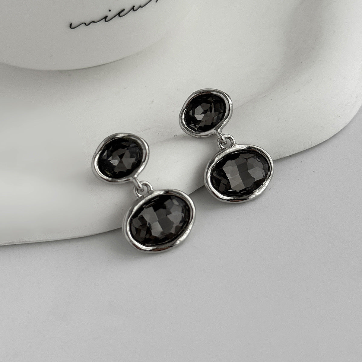 Planderful Vienna Verve Square Zircon Pendant Earrings For Women Elegant Everyday Statement Jewelry
