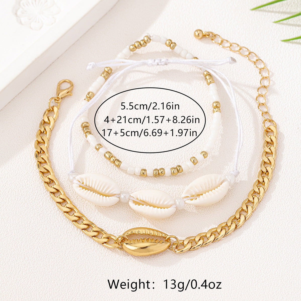 Bohemian Shell Beaded Bracelet Set for Elegant Women