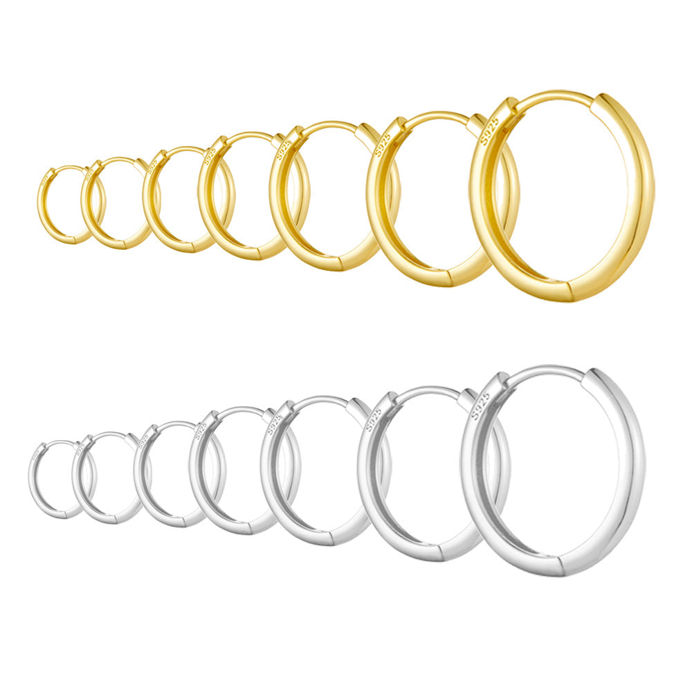 S925 Sterling Silver Ear Buckle Bare Body Earrings