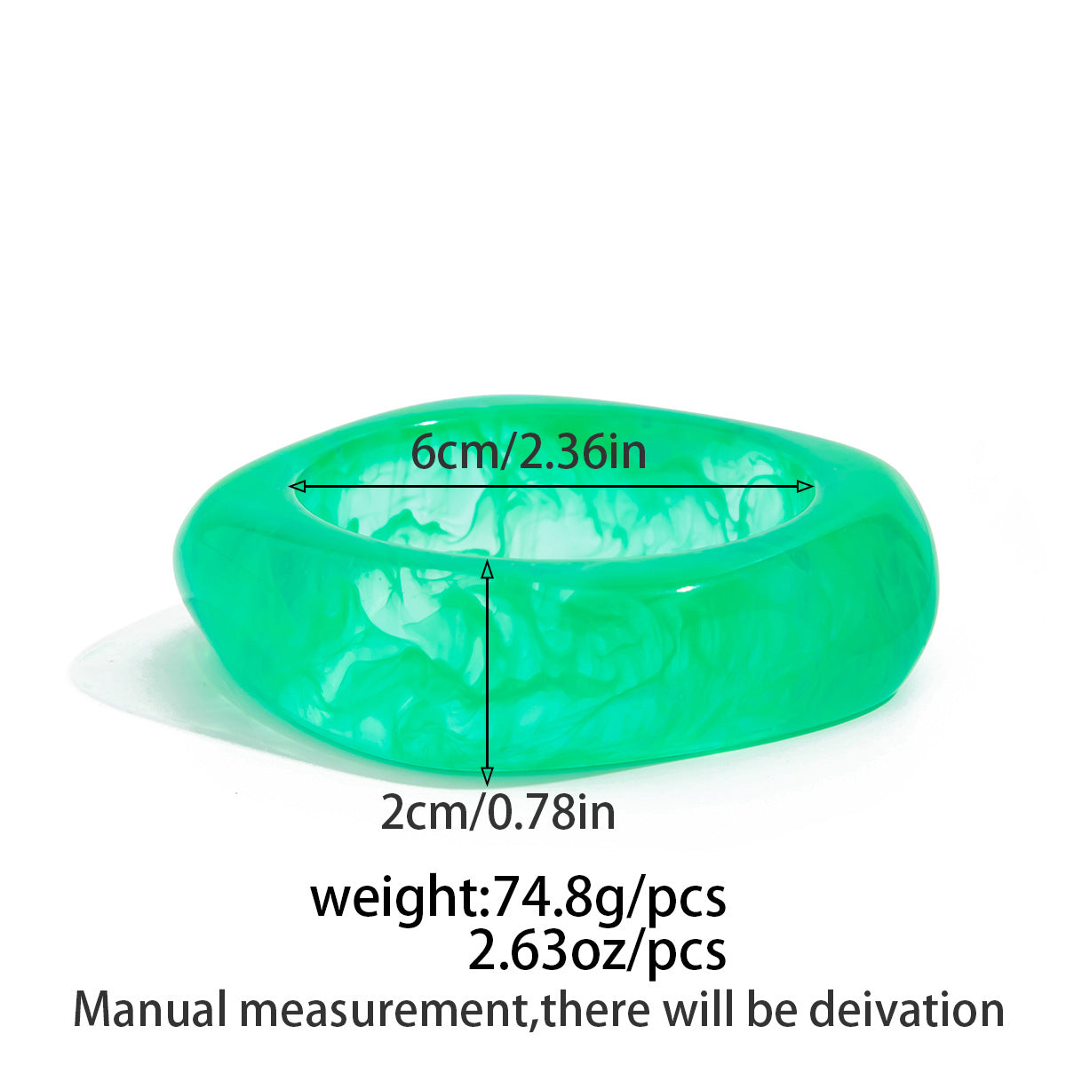 Planderful Vienna Verve Exaggerated Resin Arc Bracelet Statement Irregular Geometric Jewelry for Women