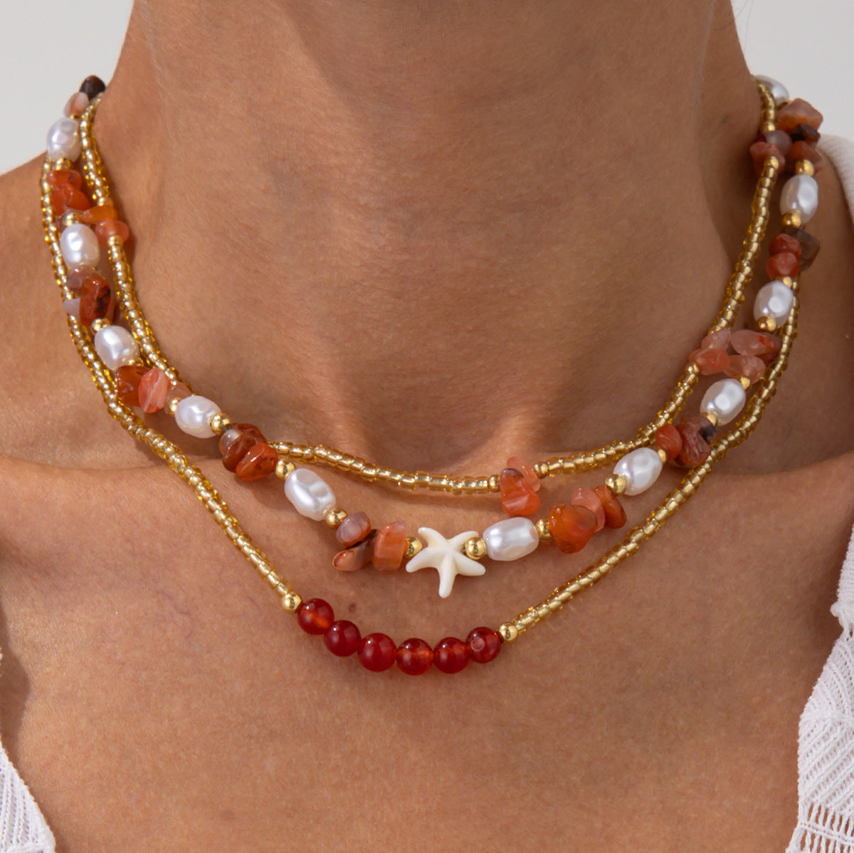 Planderful Vienna Verve Necklace – Bohemian Colored Gravel Beaded Design