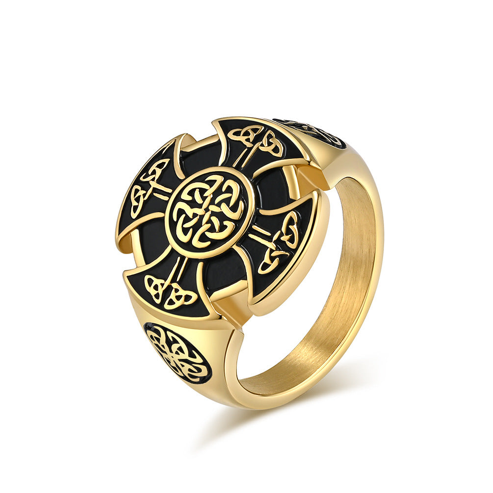 Steel Ring – Vintage Nordic Knot for Men