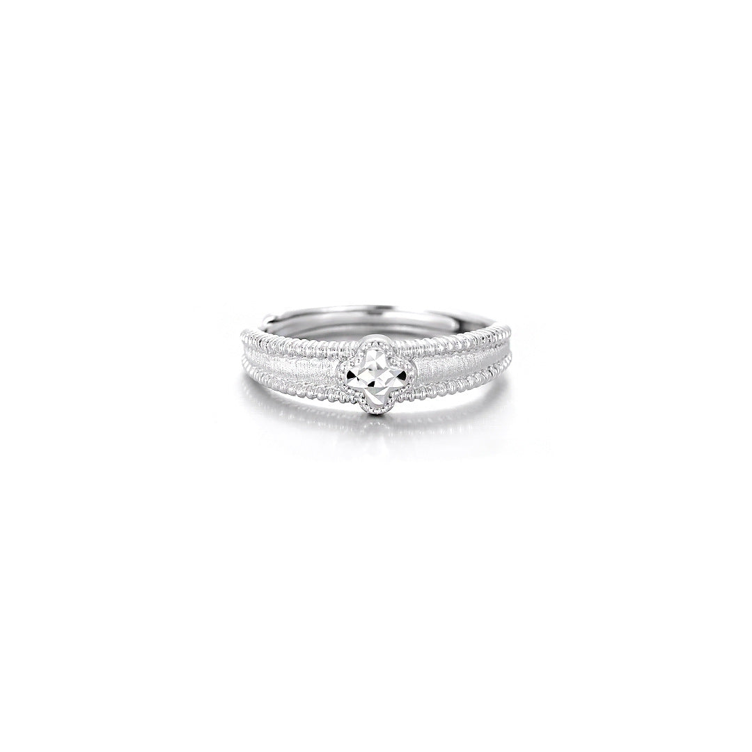 Minimalist Clover S925 Sterling Silver Ring