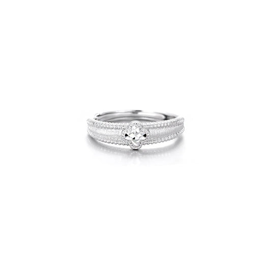Minimalist Clover S925 Sterling Silver Ring