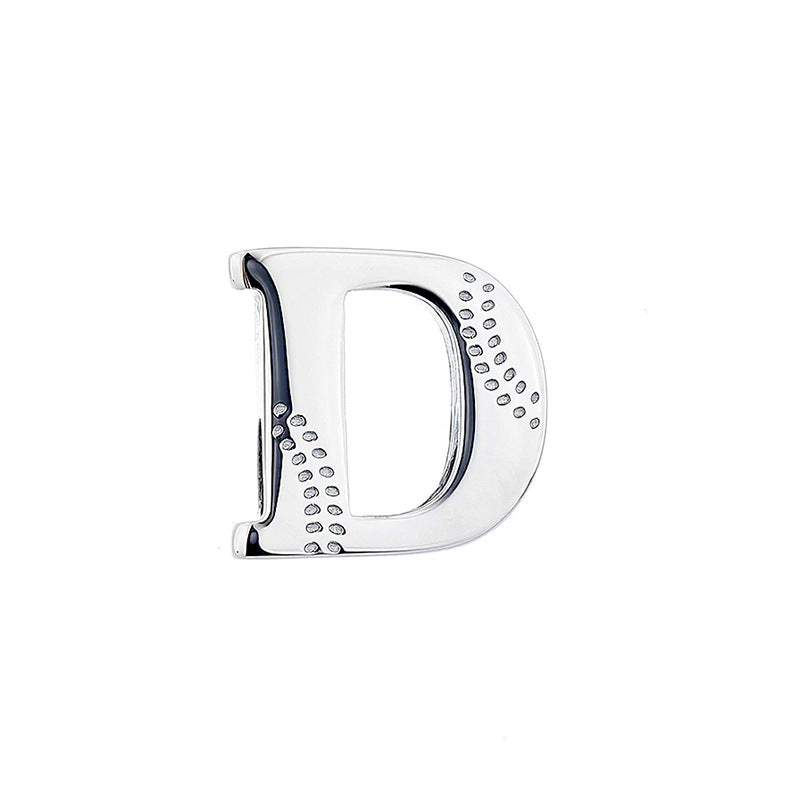 Glossy Letter Stainless Steel Pendant Necklace