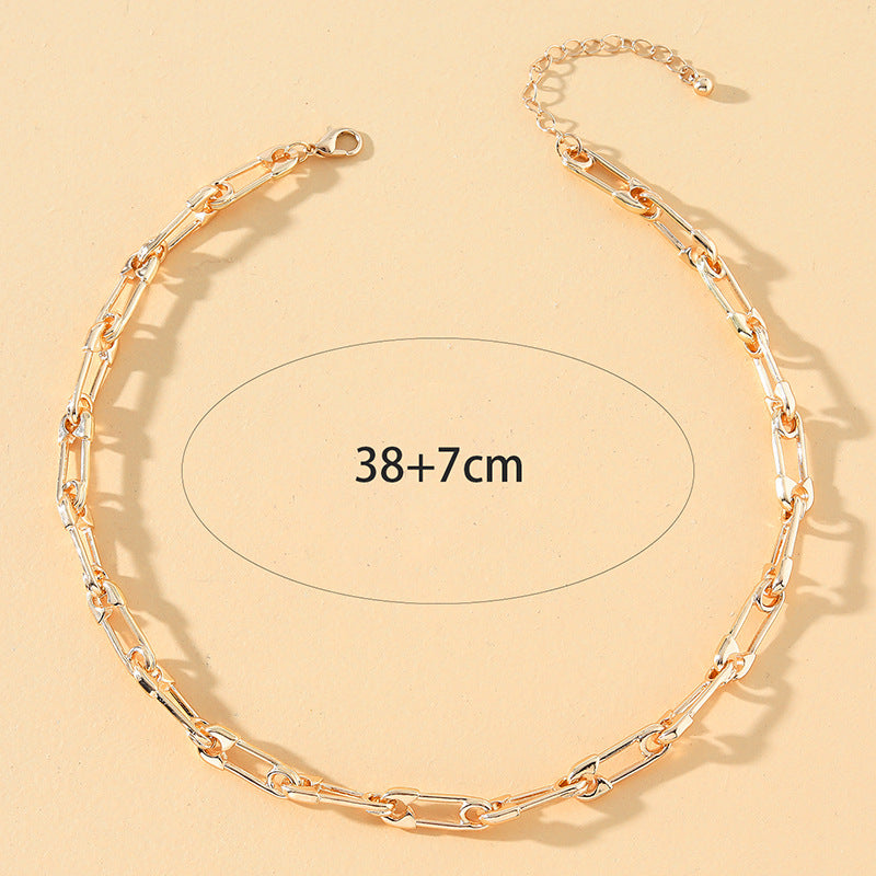 Handcrafted Minimalist Metal Paper Clip Necklace - Vienna Verve Collection