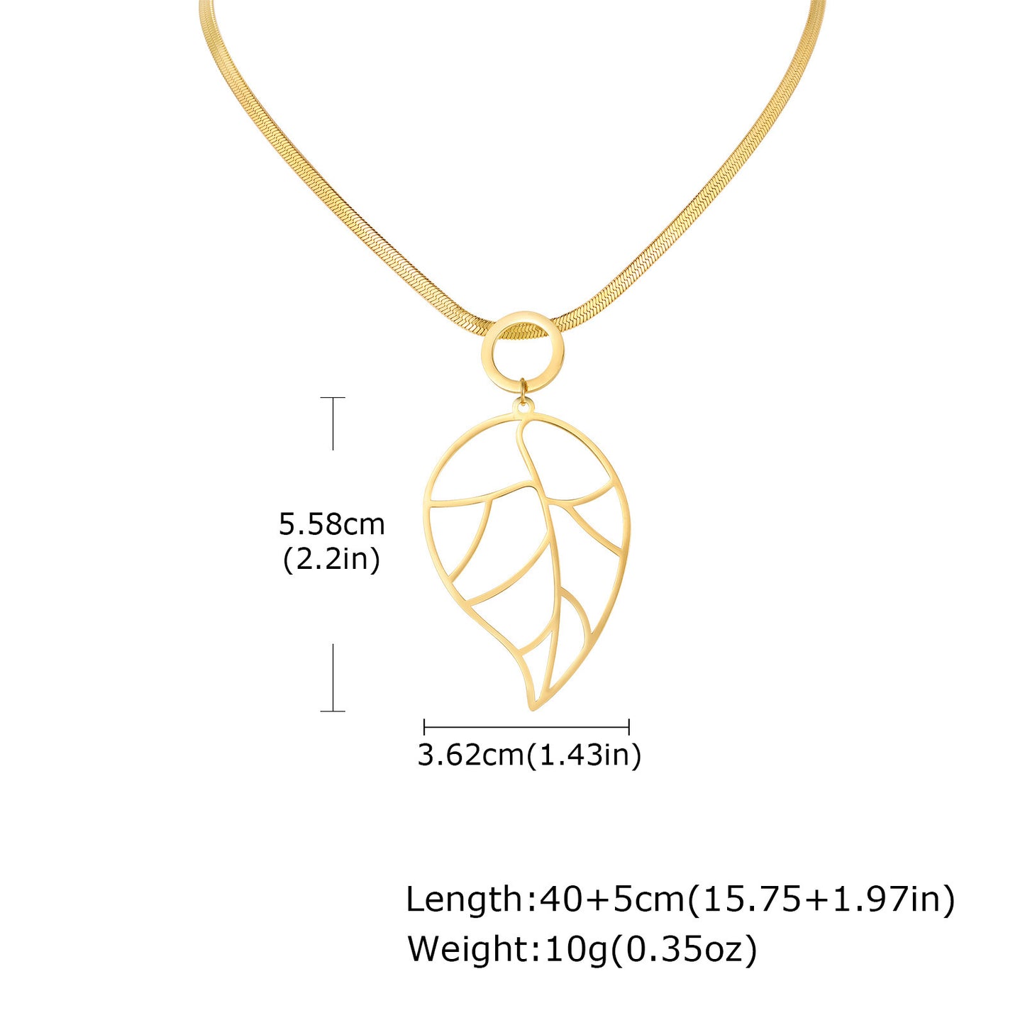 Stainless Steel Irregular Disc Leopard Print Leather Rope Sunflower Leaf Design Necklace