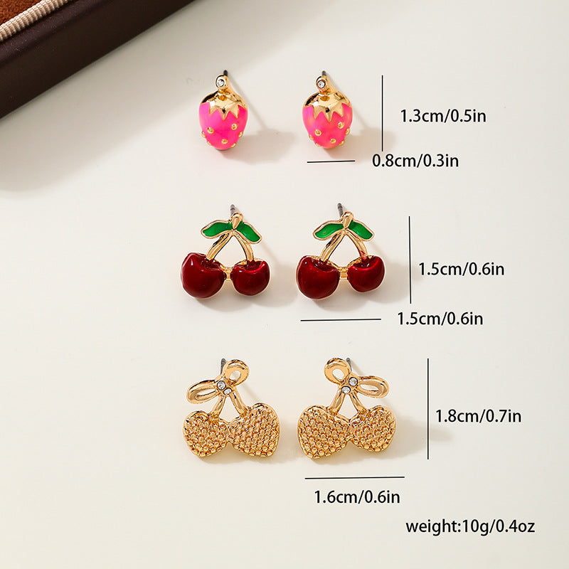 Planderful Vienna Verve Earrings Set – Adorable Summer Fruit Designs