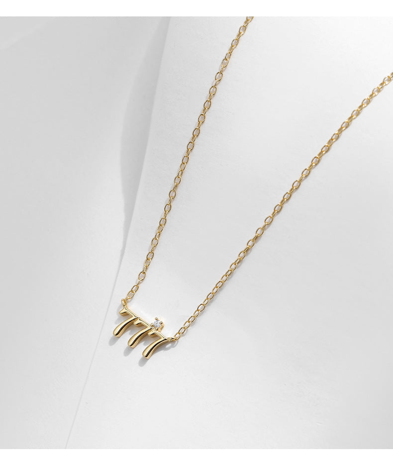 925 Sterling Silver Lucky Number Necklace