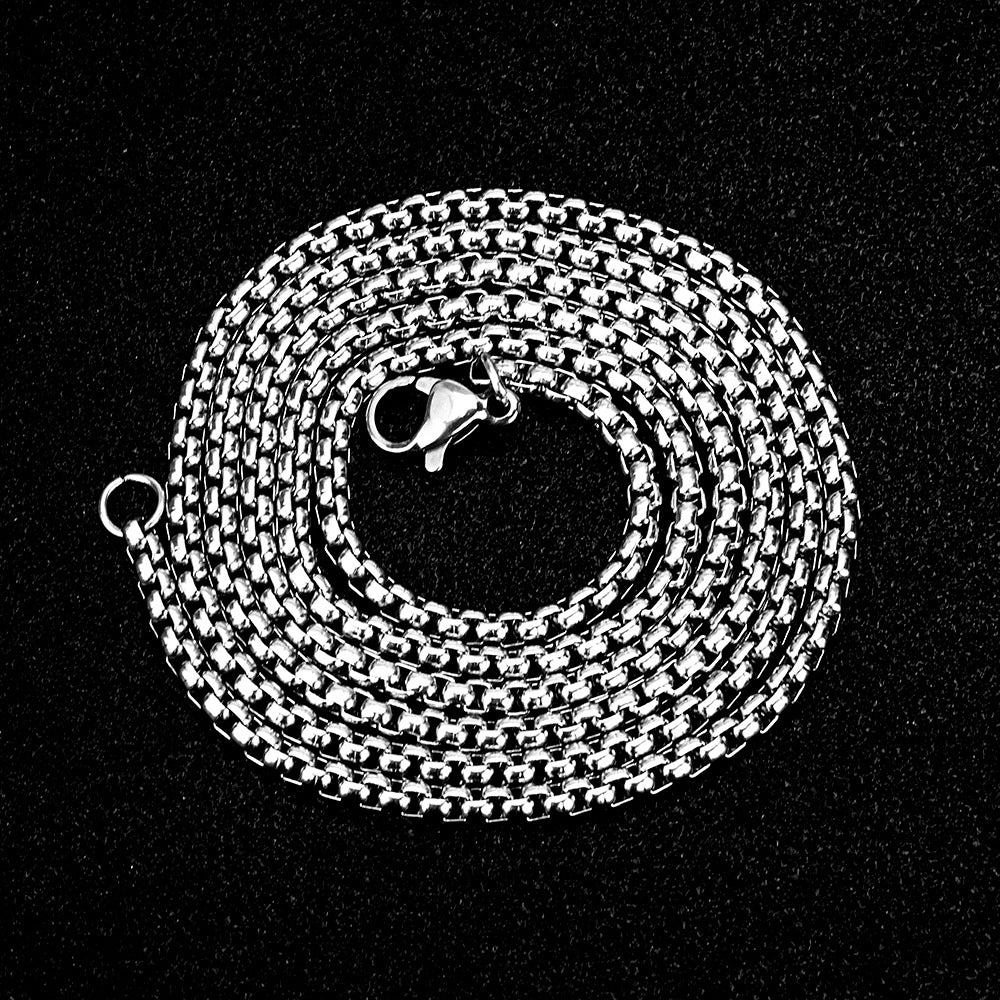 Pearl Square Stainless Steel Pendant Necklace